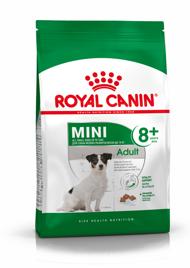 Royal Canin Для собак малых пород старше 8лет (до 10кг) (Mini Adult 8+)