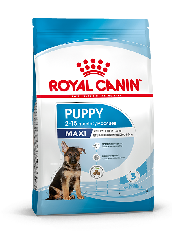 Royal Canin Для щенков крупных пород: 2-15 мес. (Maxi Puppy)