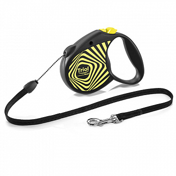 Triol Поводок-рулетка для собак Flexi Life Geometry Yellow M 5м до 20кг, трос