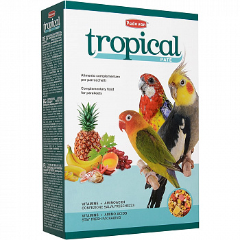 Padovan Корм для средних попугаев фруктовый (Tropical Patee) 700 гр