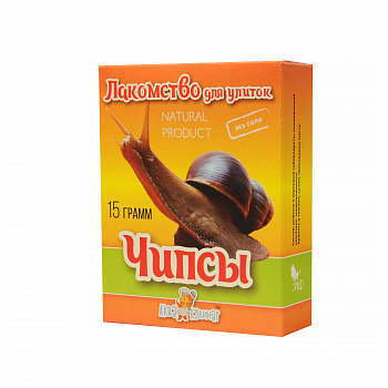 Эльф Лакомство для улиток Чипсы 15 гр (коробка)