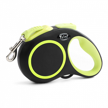 Triol Поводок-рулетка для собак  Urban Neon S, 5м до 15кг, лента, черный