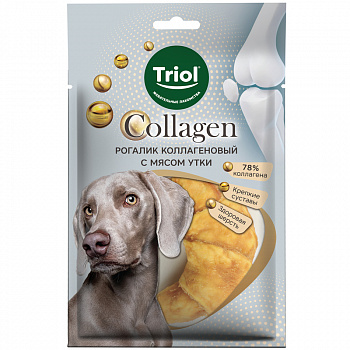 Triol Лакомство для собак «Рогалик коллагеновый с мясом утки», 80г серия COLLAGEN
