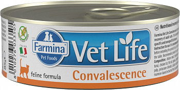 Farmina Консервы Vet Life для кошек в период восстановления (Convalescence) паштет 85гр