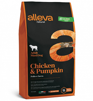 Alleva Natural Dog Для Собак (Maxi) Курица и Тыква