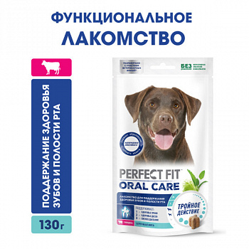 PERFECT FIT Лакомство для собак средних и крупных пород здоровье полости рта 130 гр
