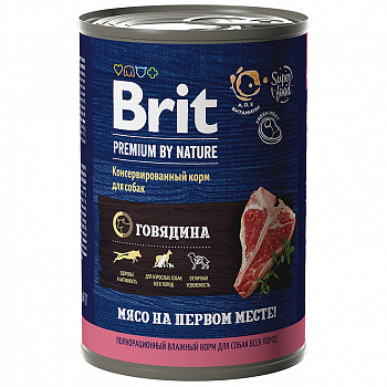 Brit Premium Консервы для собак всех пород с говядиной, 410 г
