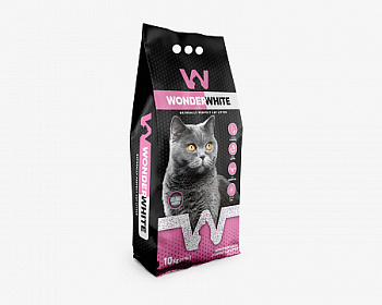 Wonder White Baby Powder наполнитель комкующийся c ароматом детской присыпки 10 кг (11,3л)