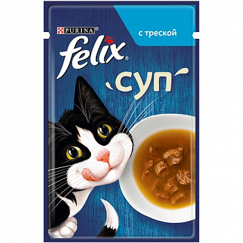 Felix Суп для кошек, с треской  (Soup Cod) 48 гр