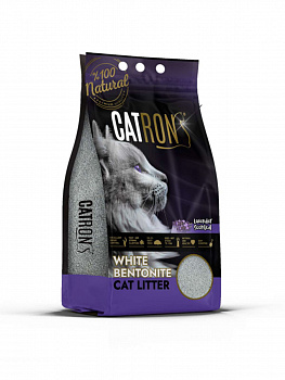 CATRON Комкующийся наполнитель для кошек Lavender, аромат лаванды, пакет 5 л / 4,35 кг