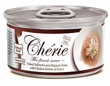 Pettric Cherie Консервы для кошек Тунец с Курицей в Подливе 80 гр