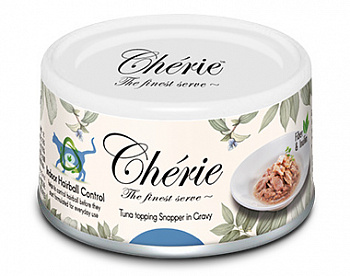 Pettric Cherie Консервы для кошек Тунец с Луцианом в Подливе Hairball Control 80 гр