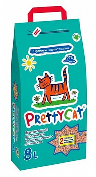 Pretty Cat Наполнитель впитывающий цеолит+силикагель "Premium" 4кг (8л)