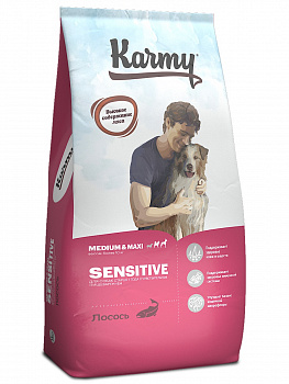 Karmy Для собак Сенсетив Медиум и Макси Лосось