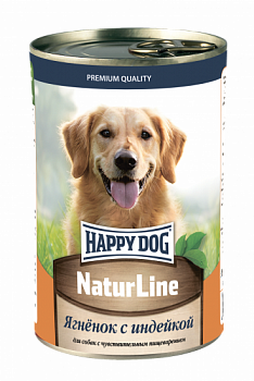 Happy dog Natur Line Консервы для собак Ягненок с индейкой (НФКЗ) - 410 гр