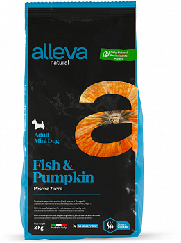 Alleva Natural Dog Для Собак (Mini) Рыба и Тыква