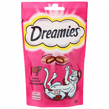 Dreamies Лакомые подушечки для кошек с говядиной 60 гр (10140146/10166249)