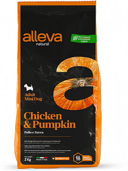 Alleva Natural Dog Для Собак (Mini) Курица и Тыква