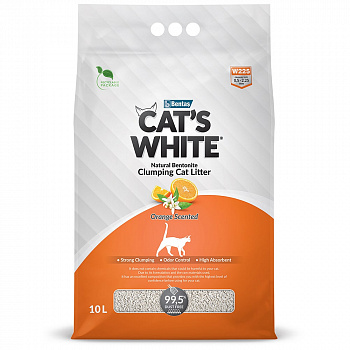 Cat's White Orange Премиальный комкующийся наполнитель с ароматом апельсина 10 л