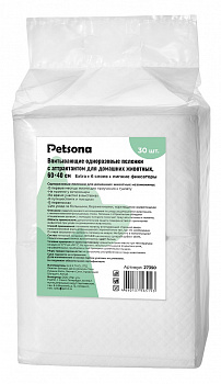 Petsona Гелевые пеленки для домашних животных (Extra), 40x60, 30 шт