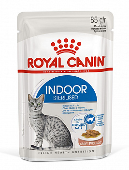 Royal Canin Паучи Кусочки в соусе для кошек кастриров. c нормальным весом (Indoor Steriliset) 85 гр