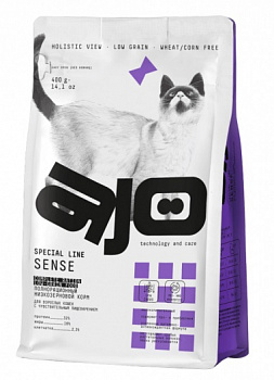 AJO Сухой корм для кошек с чувств.пищеварением с олениной (Sense)