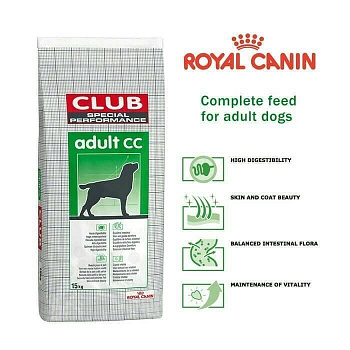 Royal Canin Корм для Собак c умеренной активностью (CLUB PRO Adult CC) 20 кг