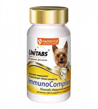 UNITABS Витаминно-минеральный комплекс для мелких собак ImmunoComplex для иммунитета,100 таб.
