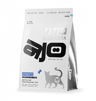 AJO Vet Dieta для кошек при мочекаменной болезни струвитного типа (Struvite)