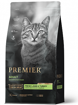 PREMIER Cat Сухой корм для кошек Свежее мясо ягненка с индейкой (Lamb&Turkey ADULT)