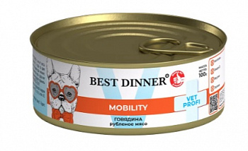 Best Dinner Консервы VET PROFI для собак Профилактика болез.опор-двиг.аппар (Mobility) Говядина 100г