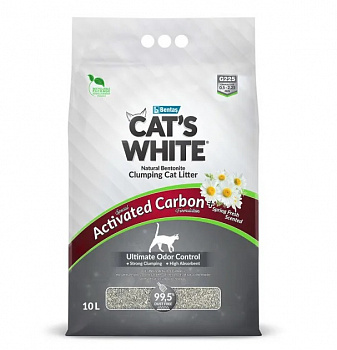 Cat's White Комкующийся наполнитель со сверхнадежным контролем запаха весенняя свежесть 10 л