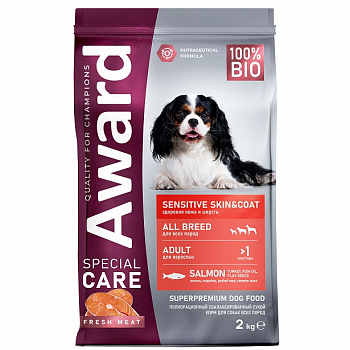 AWARD SPECIAL CARE Сухой корм для собак кожа и шерсть с лососем (Sensitive Skin&Coat)
