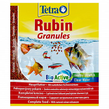 Tetra Rubin Granules корм в гранулах для улучшения окраса всех видов рыб 15 г
