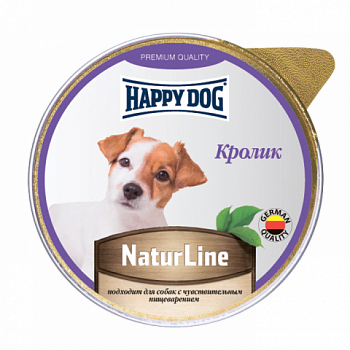 Happy dog Natur Line Ламистер для собак Кролик паштет (НФКЗ) 125 гр