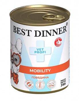 Best Dinner Консервы VET PROFI для собак Профилактика болез.опор-двиг.аппар (Mobility) Говядина 340г