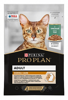 Pro Plan Паучи Кусочки в соусе для кошек с треской (Elegant) 85 гр