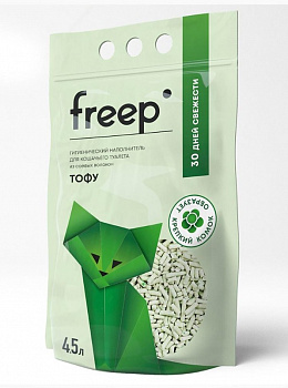 Freep Наполнитель Комкующийся "Тофу" зеленый чай 4,5л