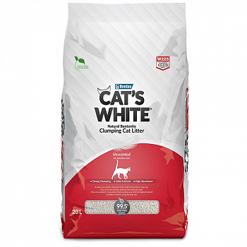 Cat's White Natural Премиальный комкующийся наполнитель без ароматизатора 20 л
