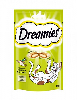 Dreamies Лакомые подушечки для кошек с уткой 60 гр (10150141/10166255)