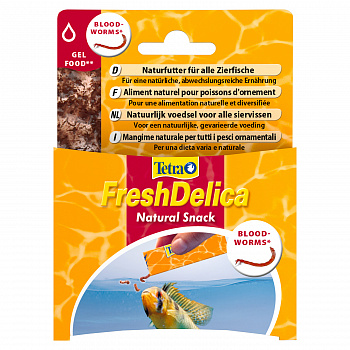 Tetra FreshDelica Bloodworms корм мотыль в желе 48 г