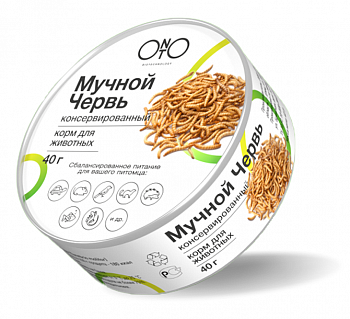 АКЦИЯ!!! ONTO Мучной червь консервированный, корм для животных, 40г