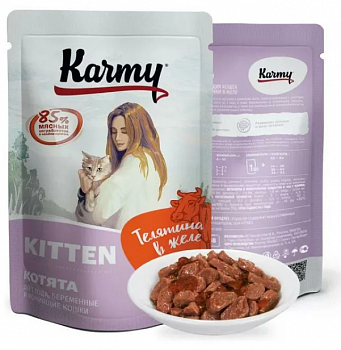 Karmy Паучи для Котят Телятина в желе 80 гр