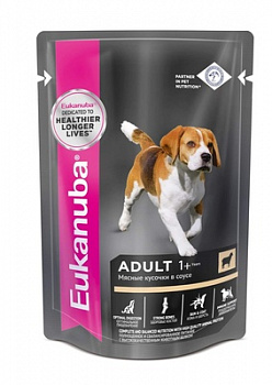 Eukanuba Паучи для собак с ягненком в соусе 100 гр