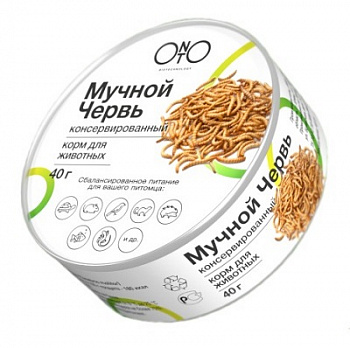ONTO Мучной червь консервированный, корм для животных, 40г