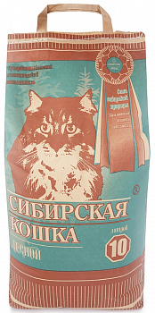 Сибирская кошка Наполнитель Древесный Лесной 10л.