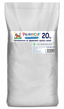 Pretty Cat Наполнитель древесный "Wood Granules" 20кг